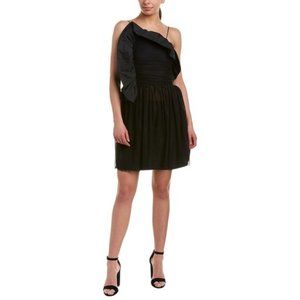 PINKO ROTAZIONE ABITO BLACK PLEATED DRESS